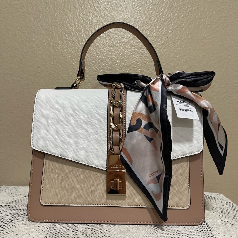 Aldo Pink and Black Patterned Tote